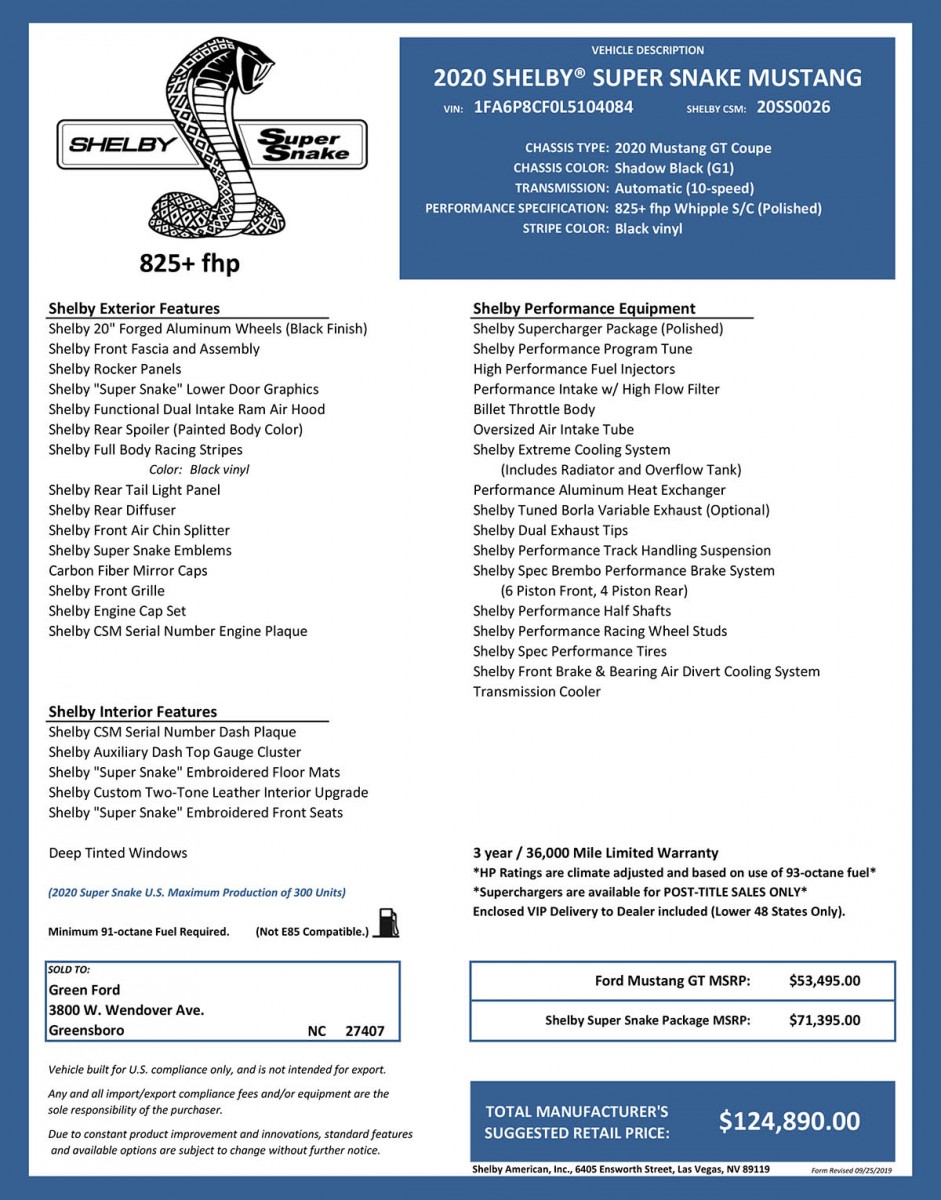 2021 super snake truck on Shelby Super Snake Mustang Wiley Bass At Green Ford